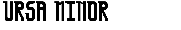 Ursa Minor font preview